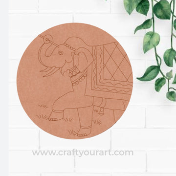 Elephant Pre Marked Round MDF Design 5