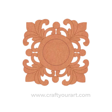 Floral Diya Tealight Holder Pre Marked MDF Design 20