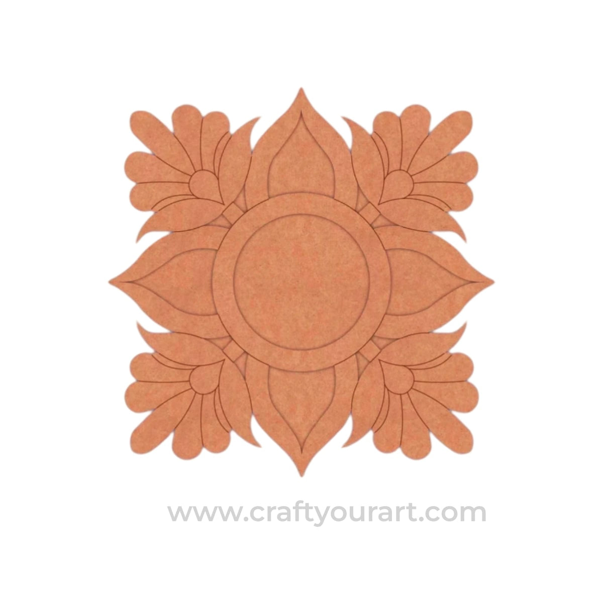 Floral Diya Tealight Holder Pre Marked MDF Design 28