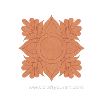 Floral Diya Tealight Holder Pre Marked MDF Design 28