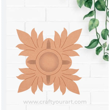 Floral Tealight Holder MDF Design 4
