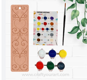 Floral Bookmark Pre Marked MDF DIY Kit Design 2