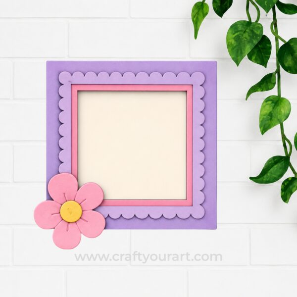 Floral Oval Mini Photo Frame MDF Design 2
