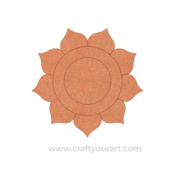 Flower Diya Tealight Holder Pre Marked MDF Design 1