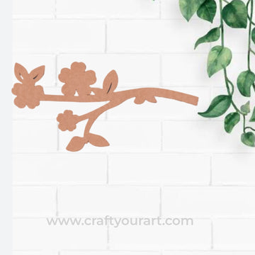 Flower Leaves Branch Cutout MDF Design 1