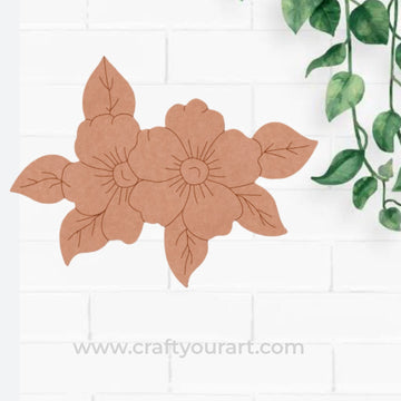 Flower Leaves Pre Marked MDF Design 1