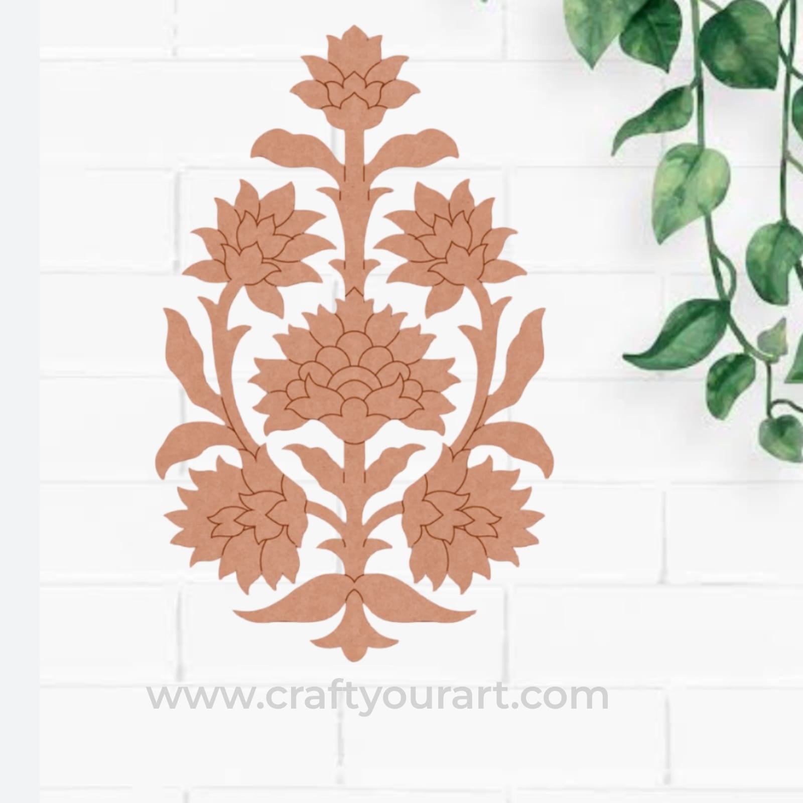 Flower Motif Pre Marked MDF Design 2