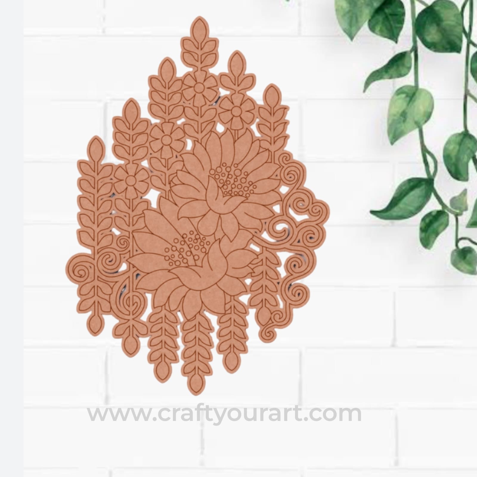 Flower Motif Pre Marked MDF Design 5