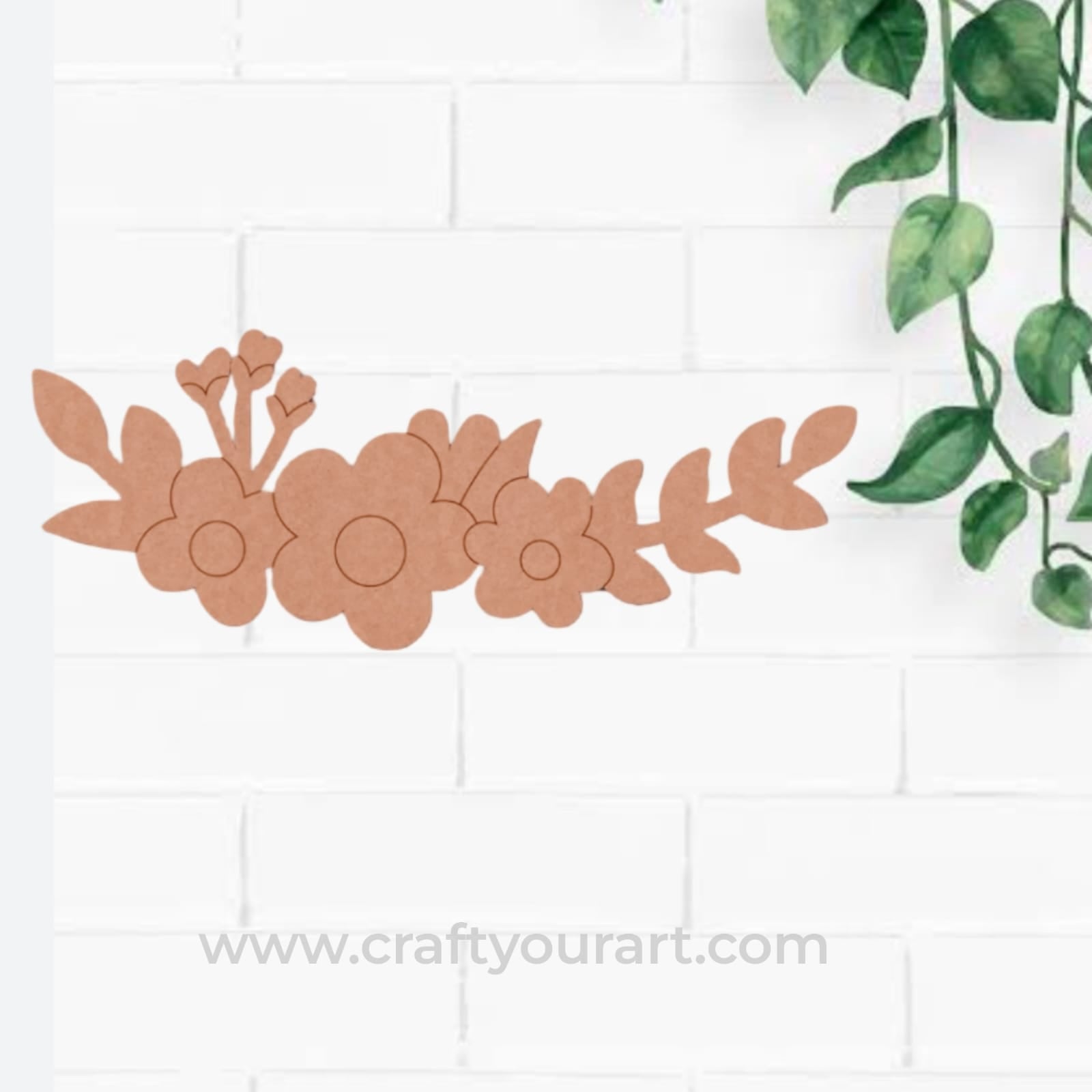 Flower Pre Marked Base MDF Design 2