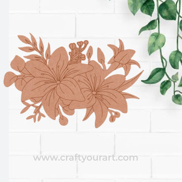 Flower Pre Marked Base MDF Design 3