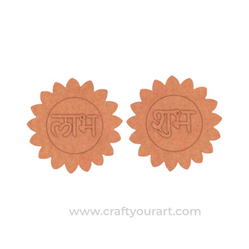 Flower Shubh Labh Base MDF Design 83