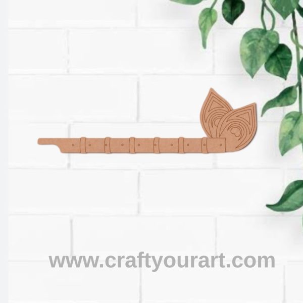 Flute Peacock Feathers MDF Design 45