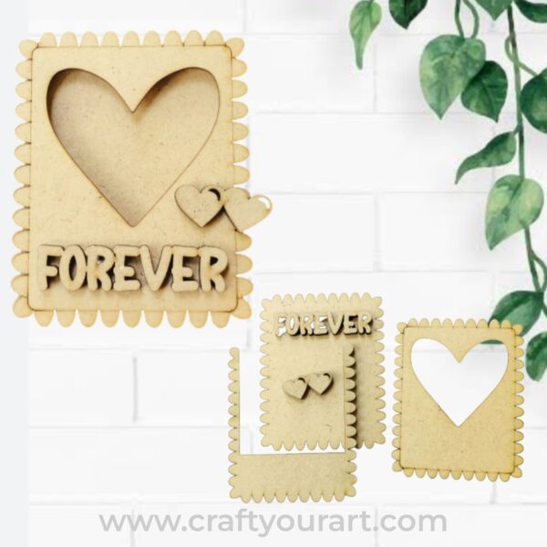 Forever Hearts Mini Photo Frame MDF Design 2