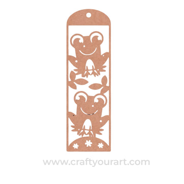 Frog Bookmark MDF Design 1