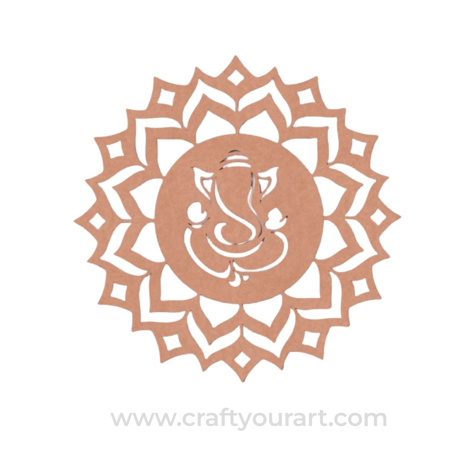 Ganesha Base Cutout MDF Design 1