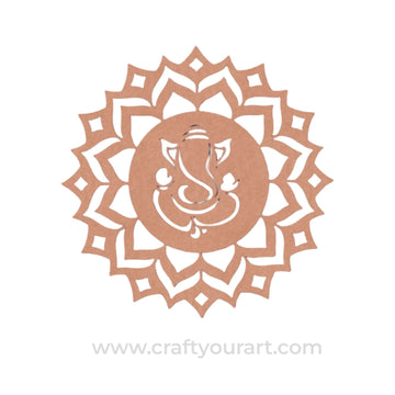 Ganesha Base Cutout MDF Design 1