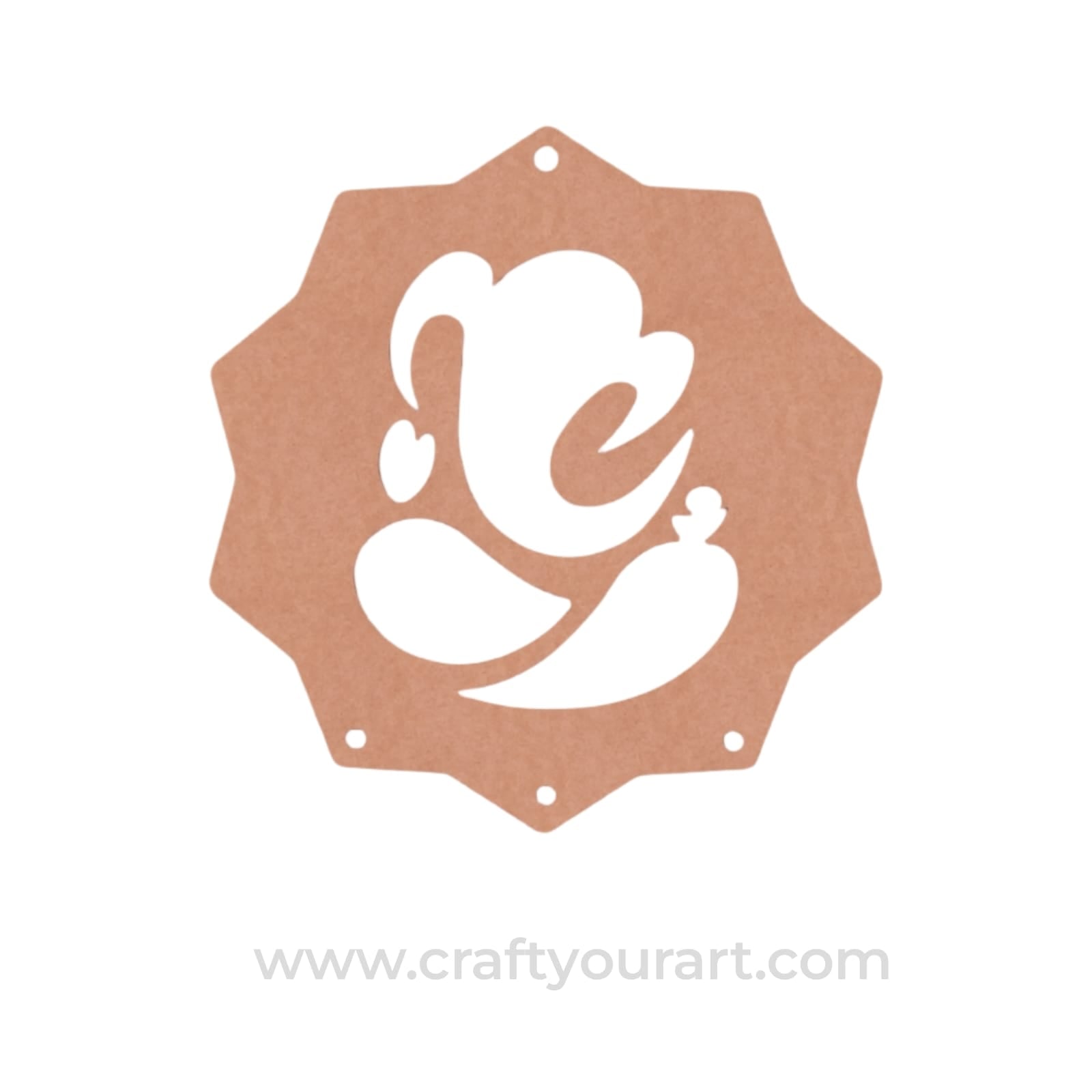 Ganesha Hanging Cutout MDF Design 2