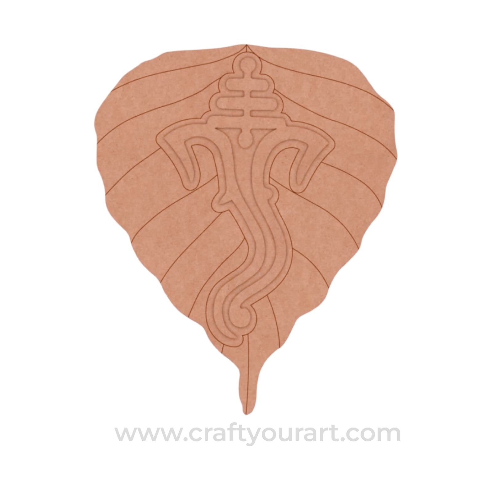 Ganesha Leaf Pre Marked Base MDF Design 1