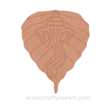 Ganesha Leaf Pre Marked Base MDF Design 1