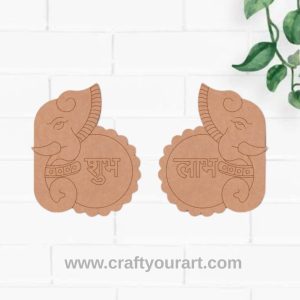Ganesha Shubh Labh Pre Marked Base MDF Design 3