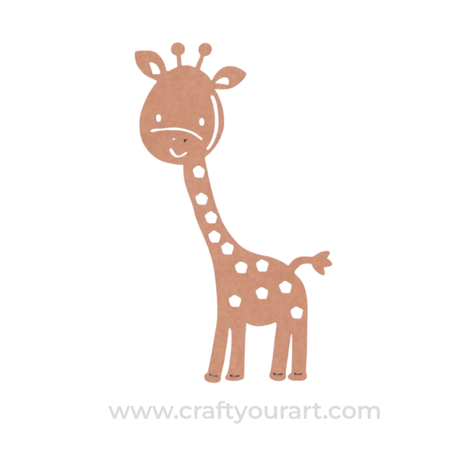 Giraffe Cutout MDF Design 1