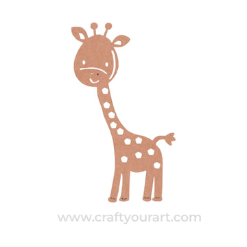 Giraffe Cutout MDF Design 1