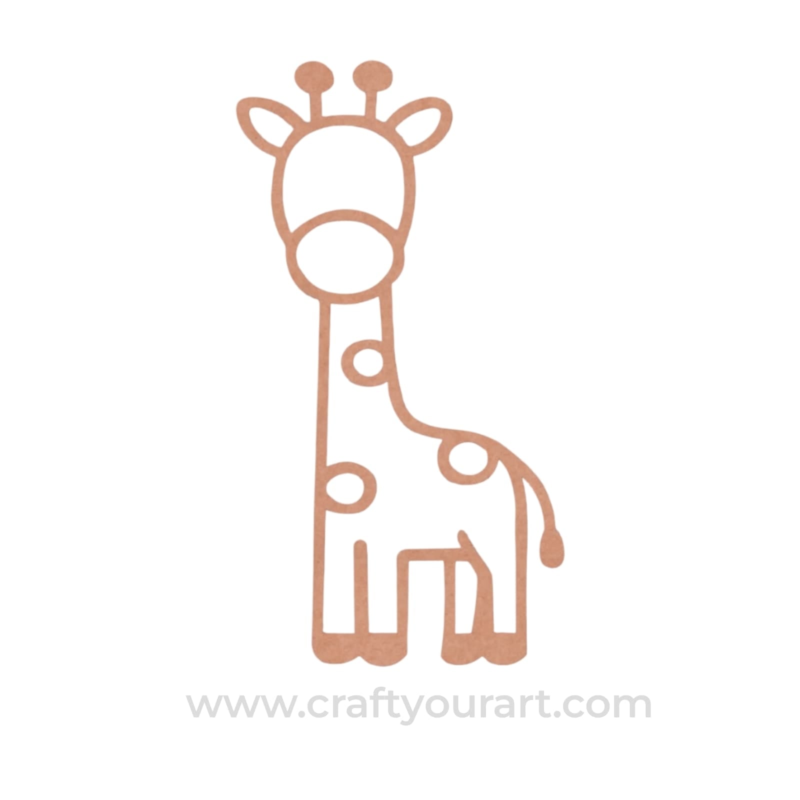 Giraffe Cutout MDF Design 2
