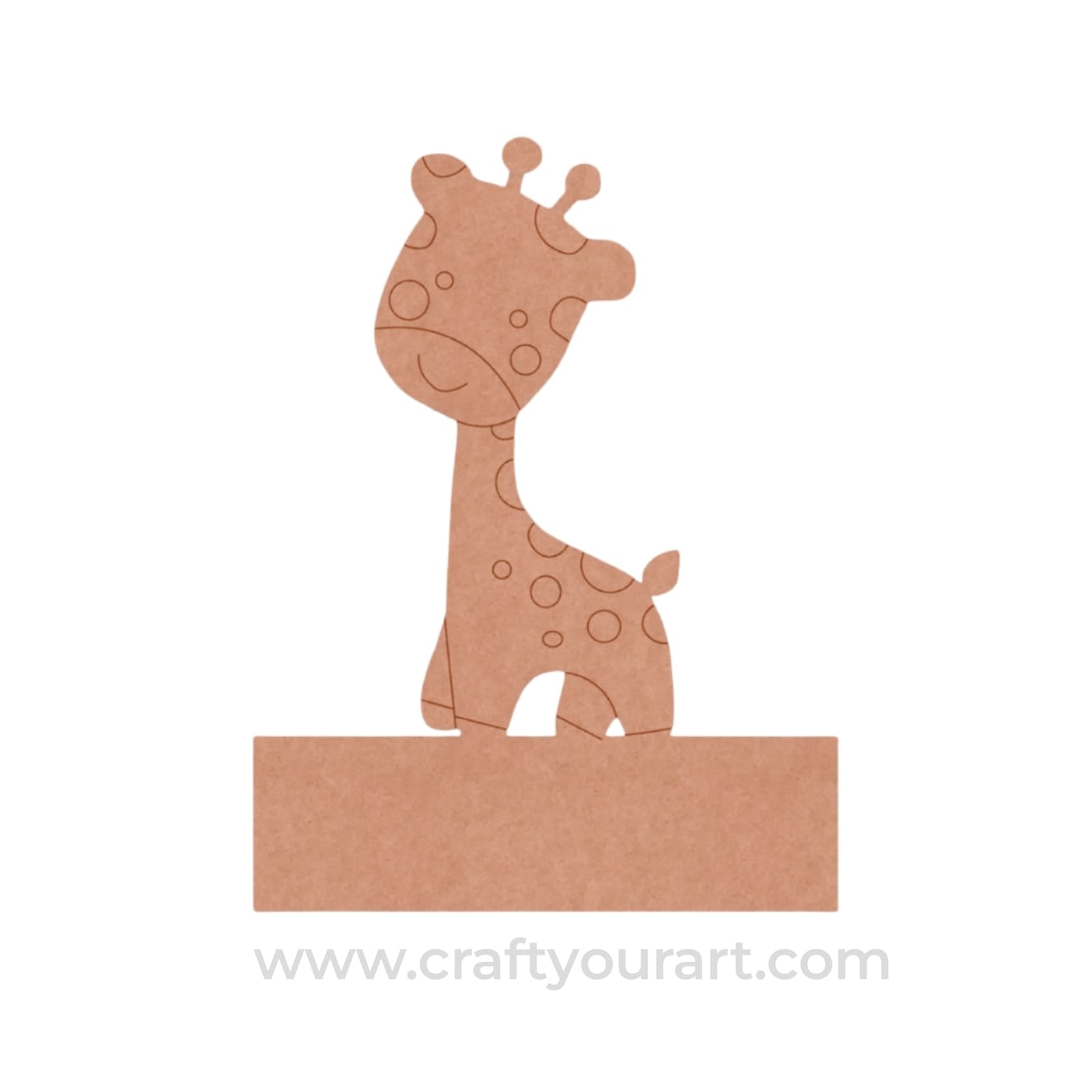 Giraffe Nameplate Pre Marked MDF Design 1