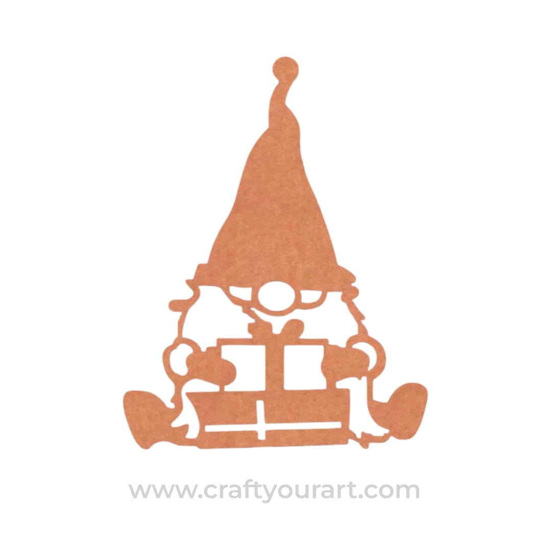 Gnome Christmas Cutout MDF Design 1