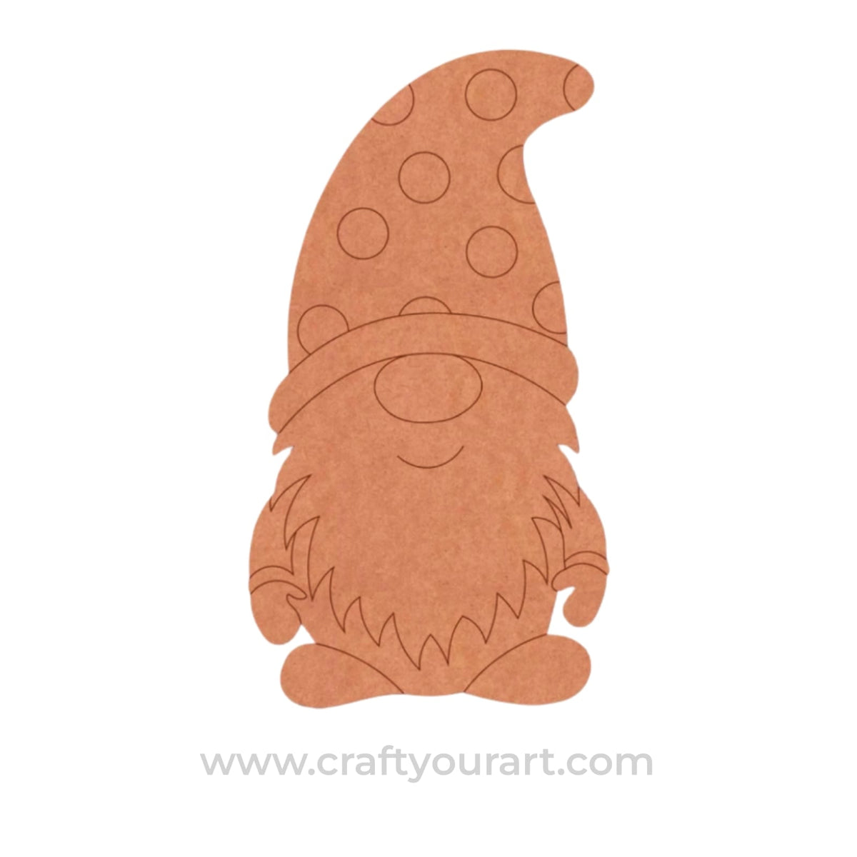 Gnome Christmas Pre Marked MDF Design 1