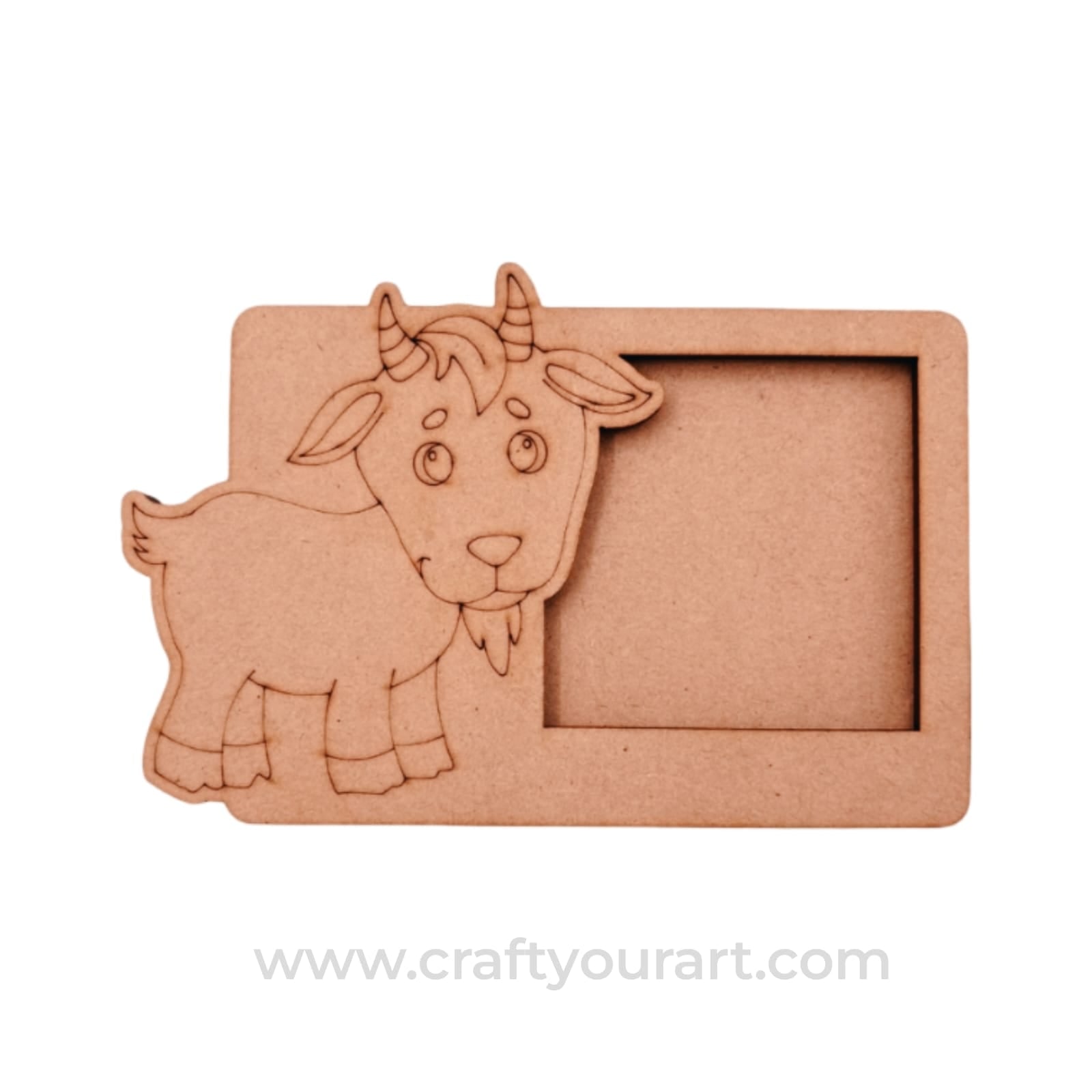 Goat Three Layered Photo Frame MDF Design 1