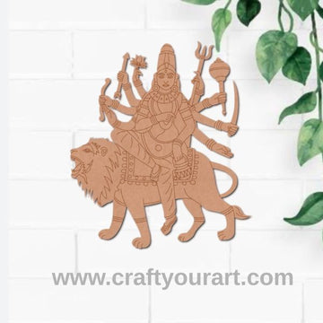 Goddess Chandraghanta Parvati Pre Marked MDF Design 14