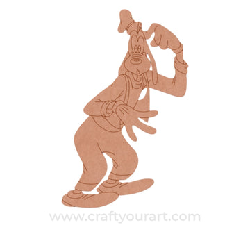 Goofy Dog Mickey Mouse Pre Marked MDF Design 1