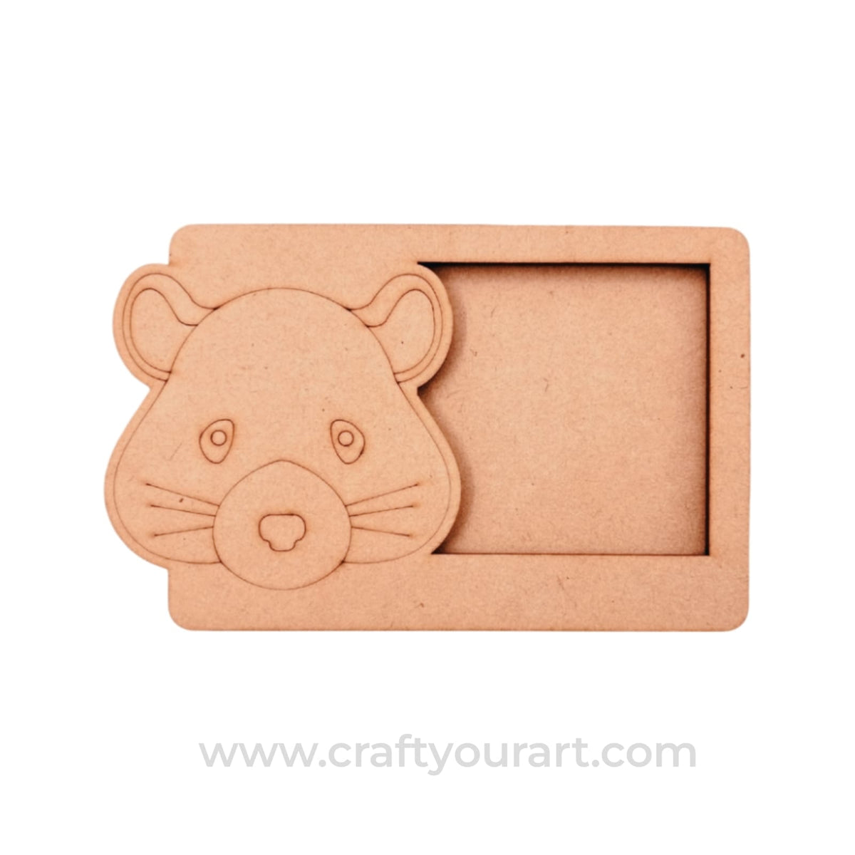 Hamster Three Layered Photo Frame MDF Design 1