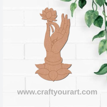Hand Lotus Pre Marked MDF Design 8
