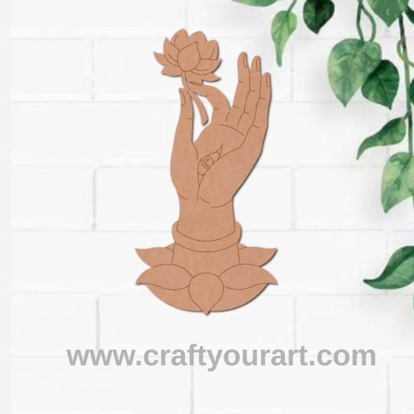 Hand Lotus Pre Marked MDF Design 8