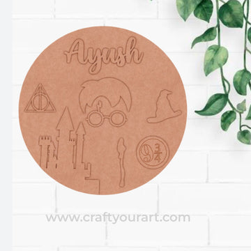Harry Potter Nameplate MDF Design 2