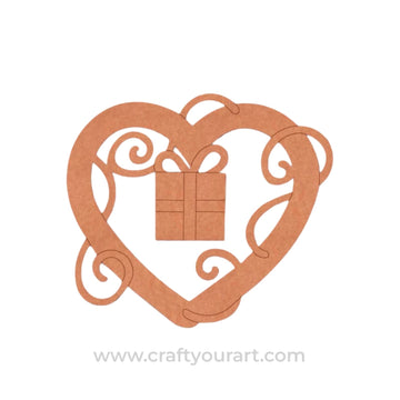 Heart Gift Pre Marked MDF Design 1
