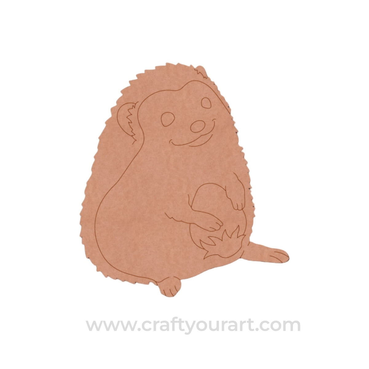 Hedgehog With Strawberry Pre Marked MDF Design 1