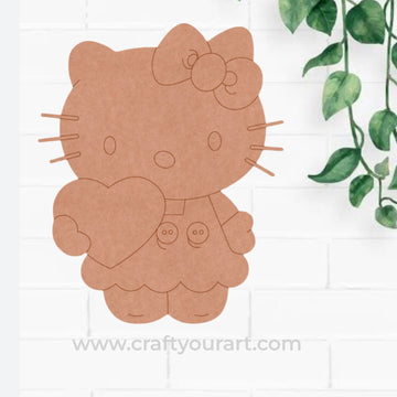 Hello Kitty Cartoon Pre Marked MDF Design 2
