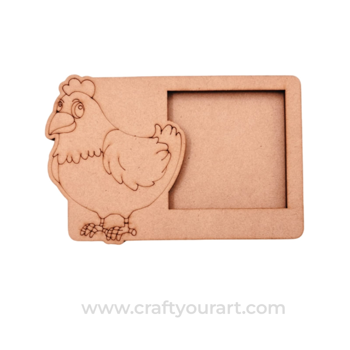 Hen Three Layered Photo Frame MDF Design 1