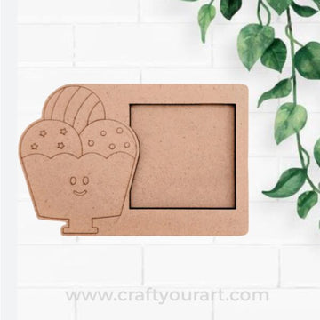 Ice Cream Three Layered Photo Frame MDF Design 1