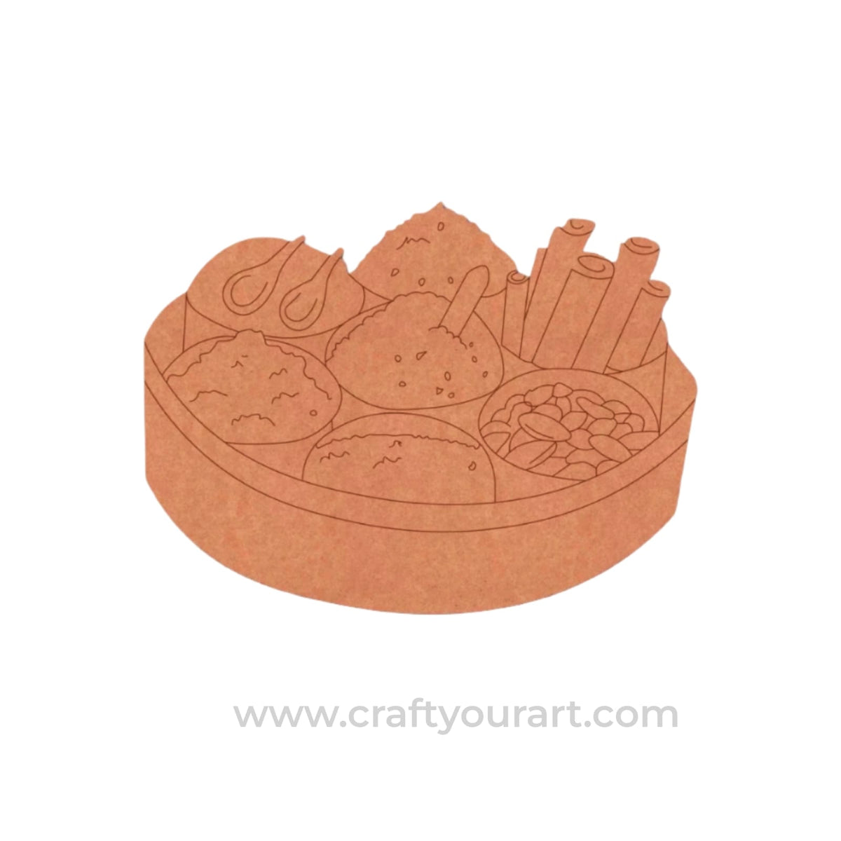 Indian Spices Pre Marked MDF Design 1