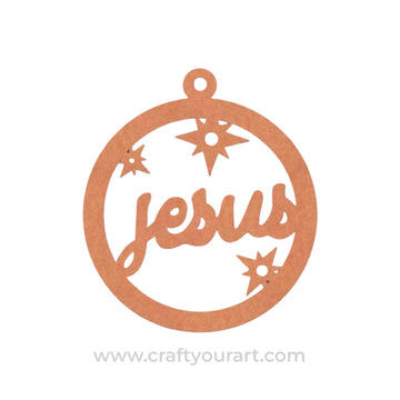 Jesus Christmas Ornament Cutout MDF Design 1