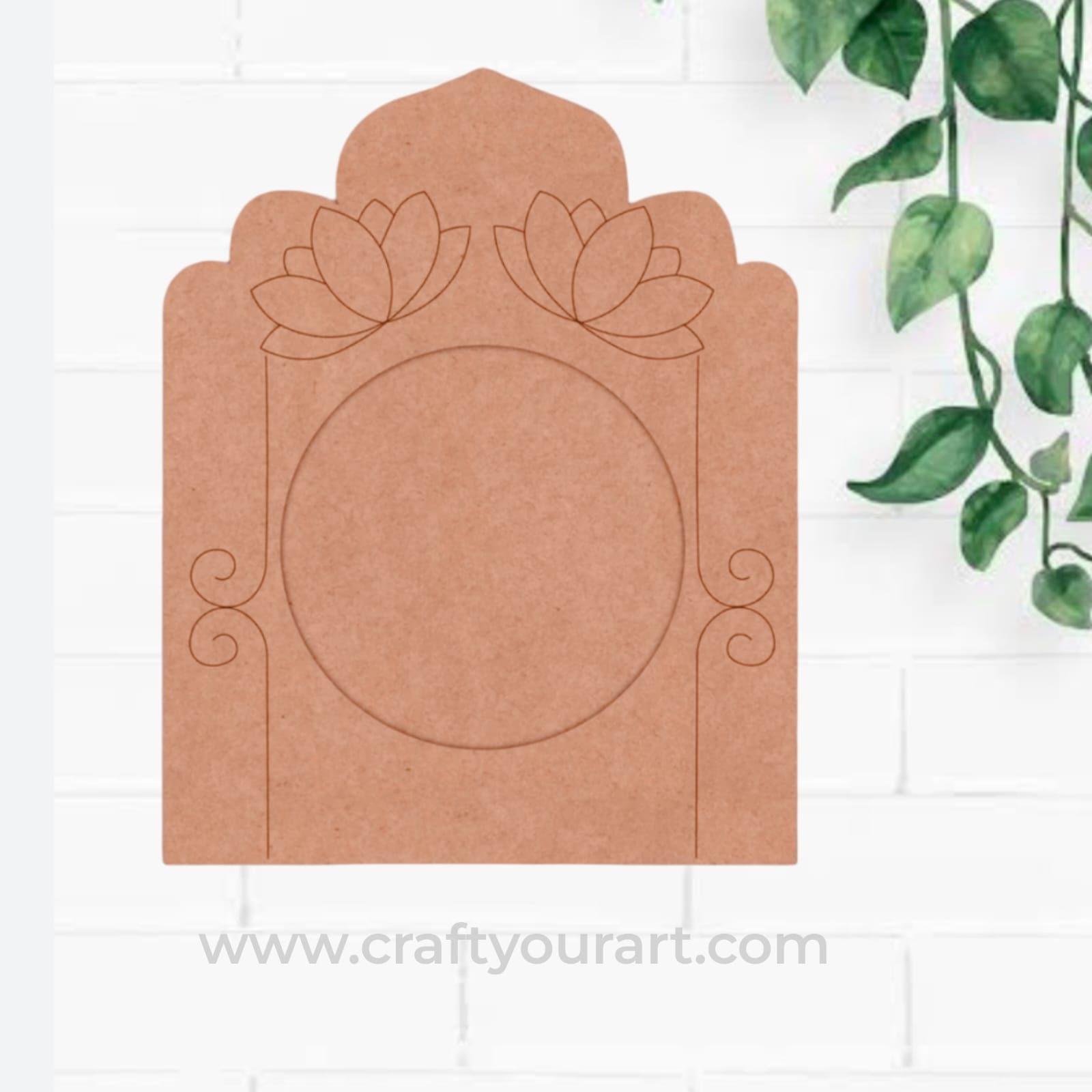 Jharokha Diya Tealight Holder Pre Marked MDF Design 1