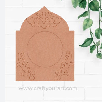 Jharokha Diya Tealight Holder Pre Marked MDF Design 2