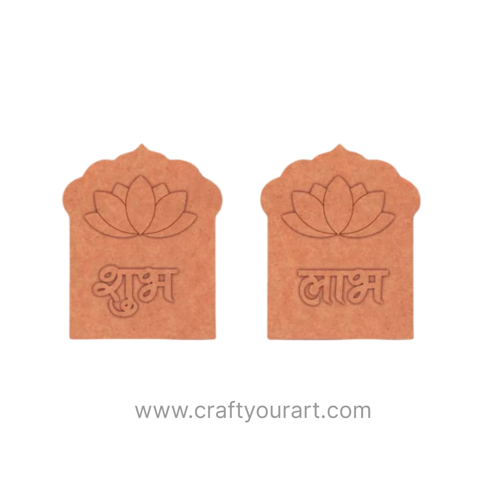Jharokha Lotus Shubh Labh Base MDF Design 21