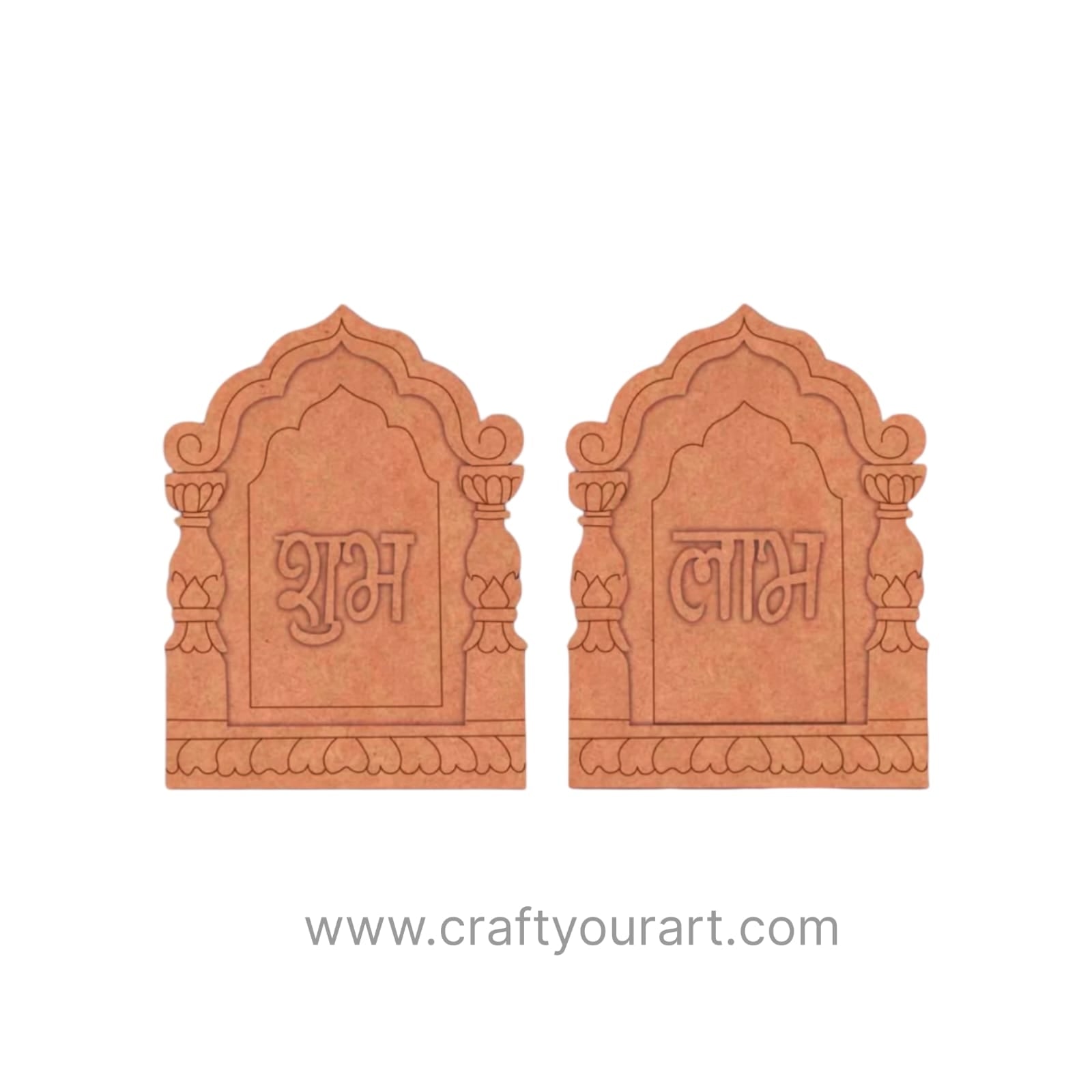Jharokha Shubh Labh Pre Marked Base MDF Design 38