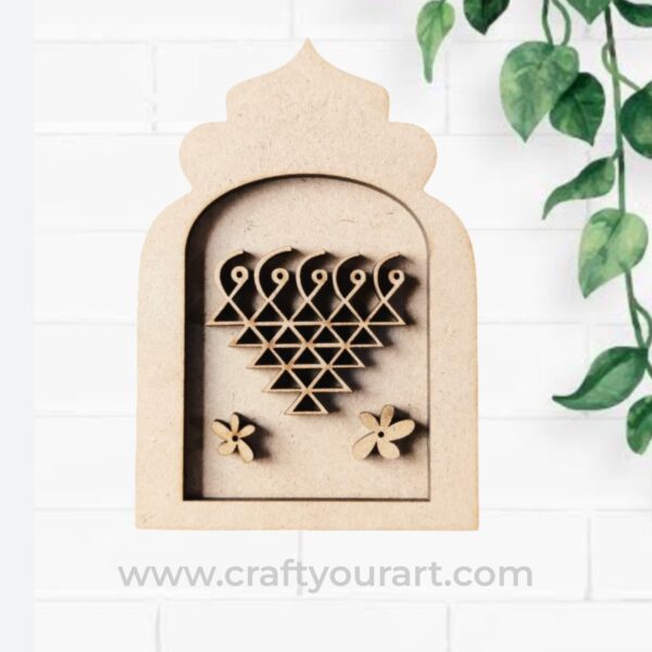 Jharokha Saraswati Yantra Frame MDF Design 14