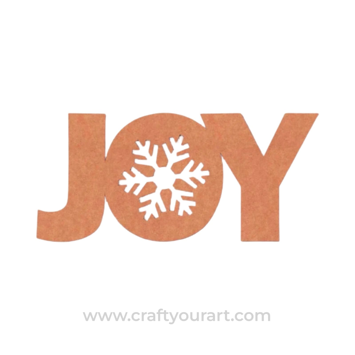 Joy Snowflake Christmas Cutout MDF Design 1